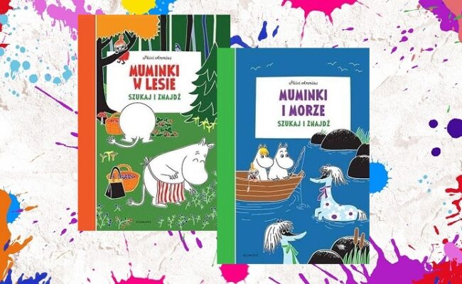 Szukaj i znajdź, Muminki w lesie, Muminki i morze, okładki
