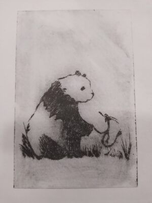 Wielka Panda i Mały Smok - ilustracja - przyjaciele